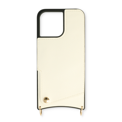 iPhone 13 Hoesje - Wit - Back Cover met Pols Bandje