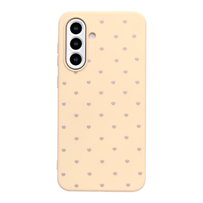 Samsung Galaxy A17 Hoesje - Geel - Hartjes Back Cover
