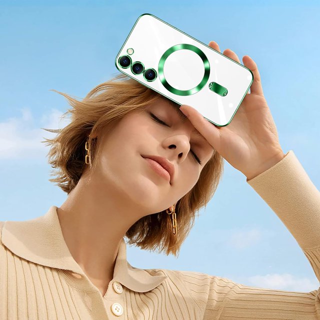 Samsung Galaxy S24 Plus Hoesje - Groen - Siliconen MagSafe Back Cover