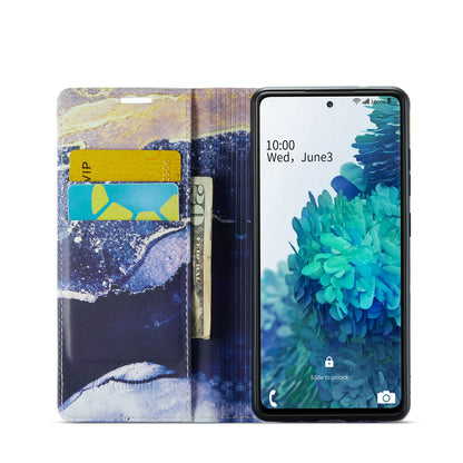 Samsung Galaxy A34 5G Hoesje - Blue Sodalite - Marmer Portemonnee Bookcase