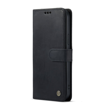 iPhone 14 Plus Hoesje - Zwart - Echt Leren Bookcase