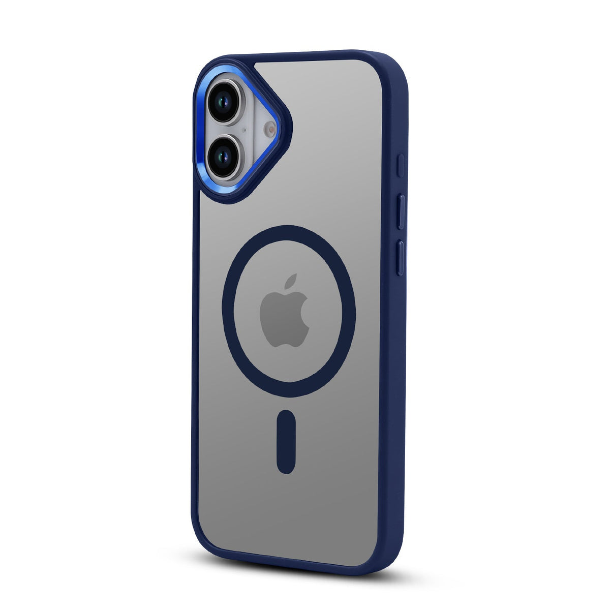 iPhone 16 Plus Hoesje - Blauwe Color Frame - Val/Stoot-Proof Telefoonhoesje Back Cover