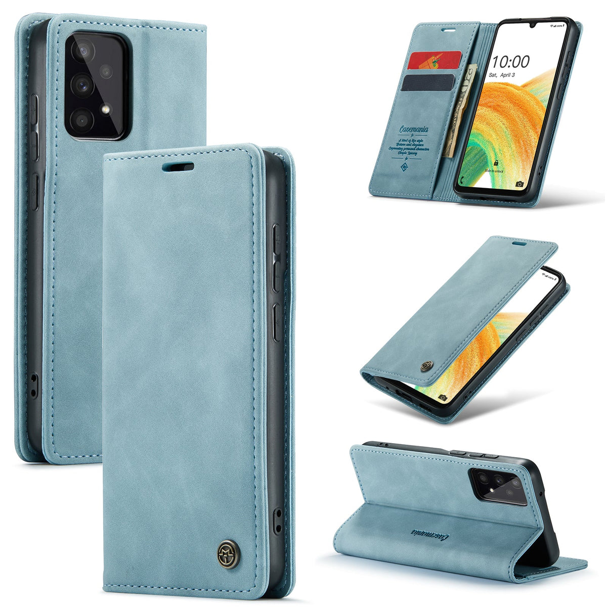 Samsung Galaxy A23 5G Hoesje - Aqua Blue - Dunne Bookcase