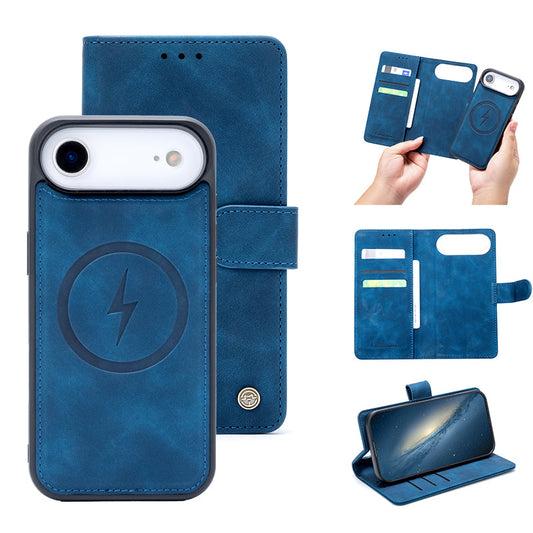 Apple iPhone Air Hülle - Navy Blue - 2-in-1 MagSafe-Klapphülle mit Kartenfach
