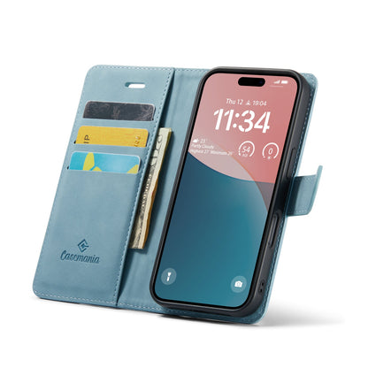 Apple iPhone 16 Hoesje - Aqua Blue - 2 in 1 Bookcase