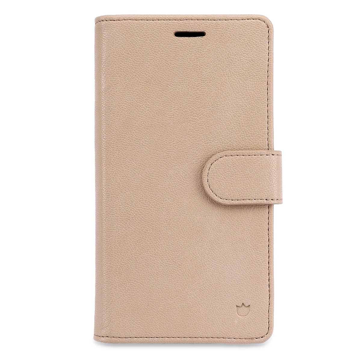 Étui iPhone 16 - Beige doux - Étui portefeuille aspect cuir 2 en 1