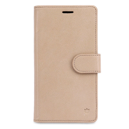 Étui iPhone 14 - Beige Doux - Étui portefeuille 2 en 1 aspect cuir