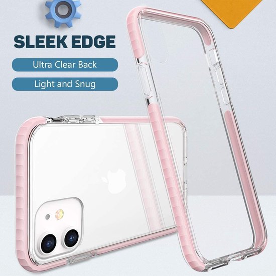 Apple iPhone 12 Mini Hoesje - Roze - Anti-Shock Back Cover
