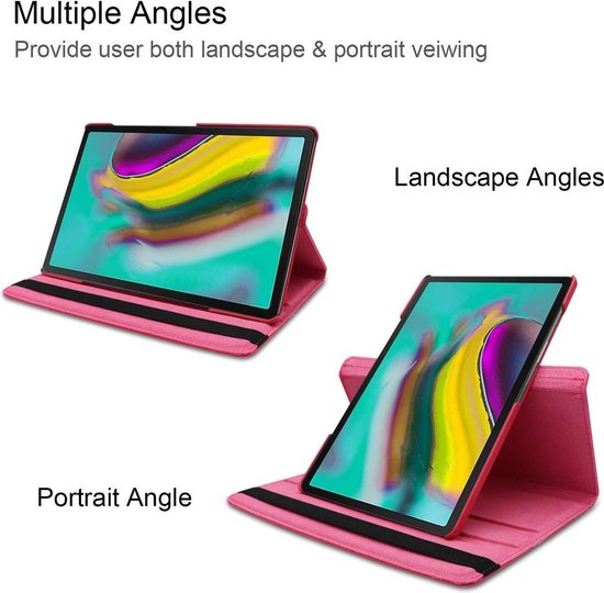 Samsung Galaxy Tab S5e Tablethoes - Roze - Draaibare Bookcase