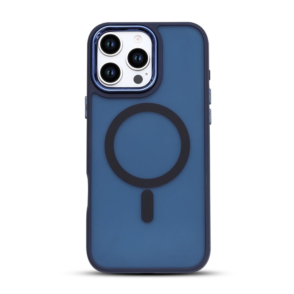 iPhone 16 Pro Hoesje - Blauw - Matte Armor MagSafe Back Cover
