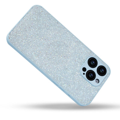 Apple iPhone 14 Pro Max Hoesje - Blauw - Diamant Glitter Back Cover