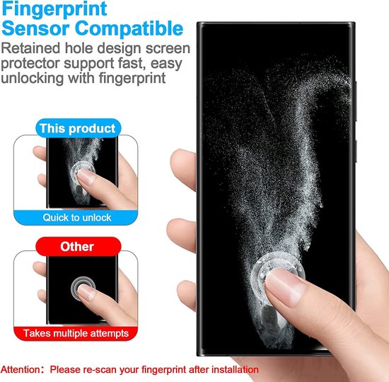Samsung Galaxy S23 Ultra Screen- en Cameraprotector - 2 Stuks
