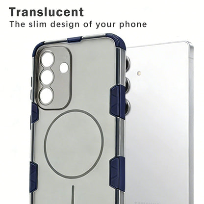Samsung Galaxy A17 Hoesje - Transparant | Donker Blauw - Frosted Matte Hardcase MagSafe Back Cover