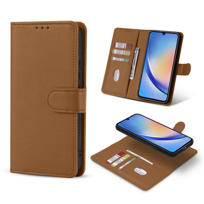Samsung Galaxy S24 Hoesje - Bruin - 2 in 1 Bookcase
