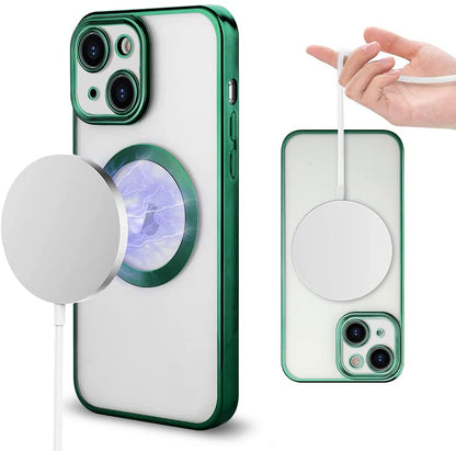 Apple iPhone 15 Hoesje - Groen - Siliconen MagSafe Back Cover