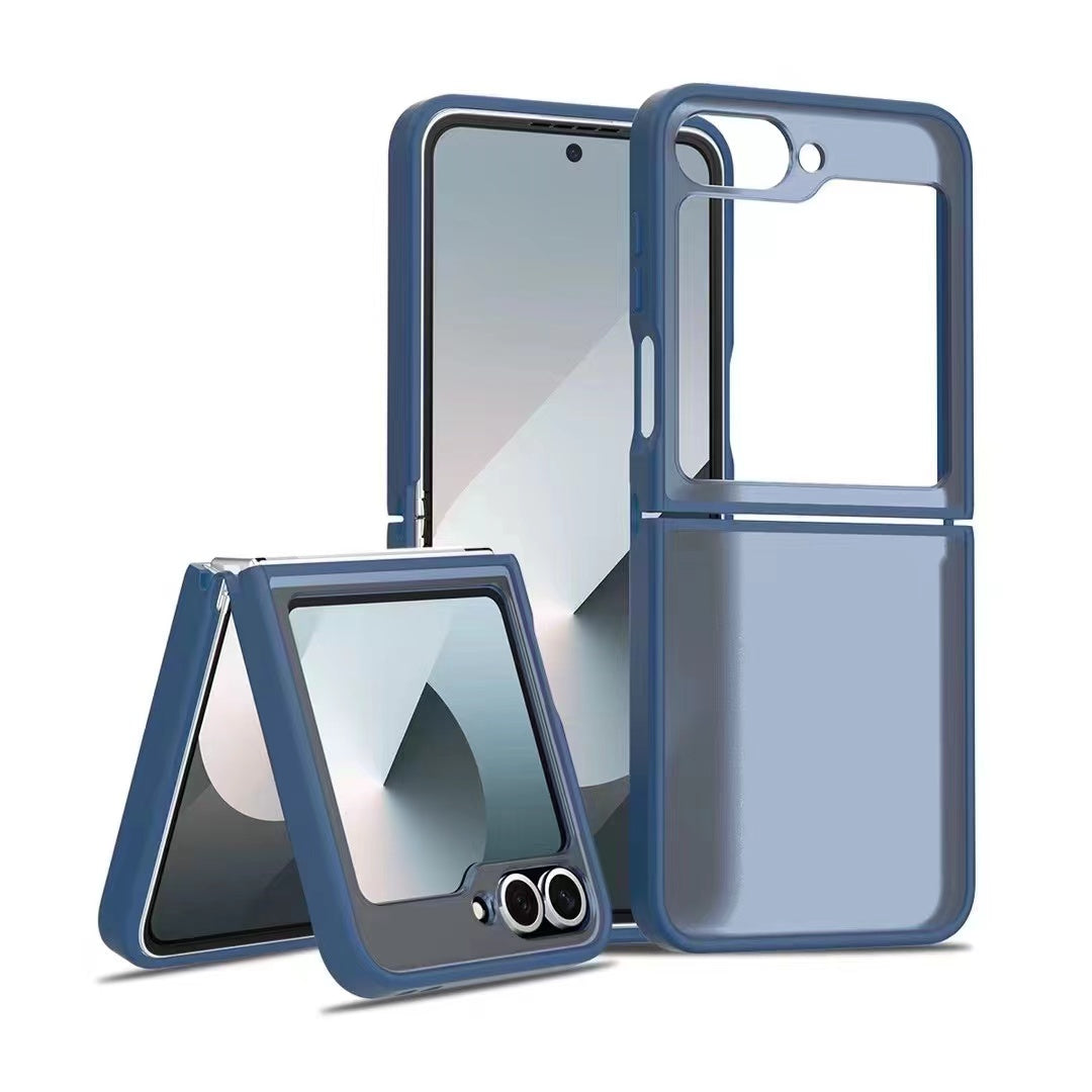 Samsung Galaxy Z Flip 7 FE Hoesje - Donker Blauw - Matte Armor Back Cover
