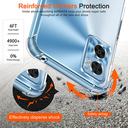 Motorola Moto G57 Case - Clear - Shockproof Hybrid Back Cover