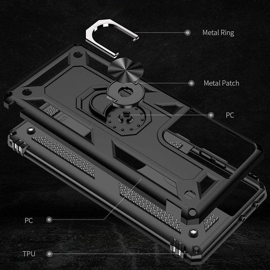 Samsung Galaxy S21 Ultra Case - Black - Armor Kickstand Back Cover