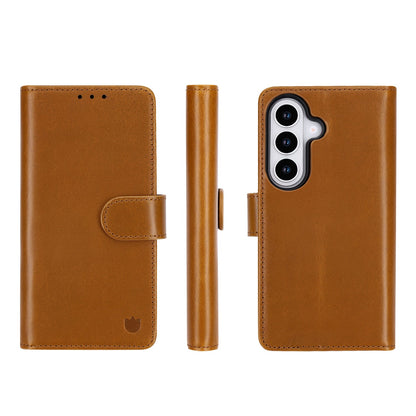 Samsung Galaxy A57 Hoesje - Sienna Brown - Echt Leren 2 in 1 MagSafe Bookcase