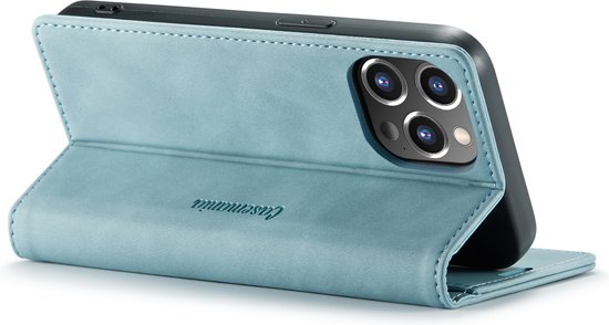 Apple iPhone 13 Pro Max Hoesje - Aqua Blue - Dunne Bookcase