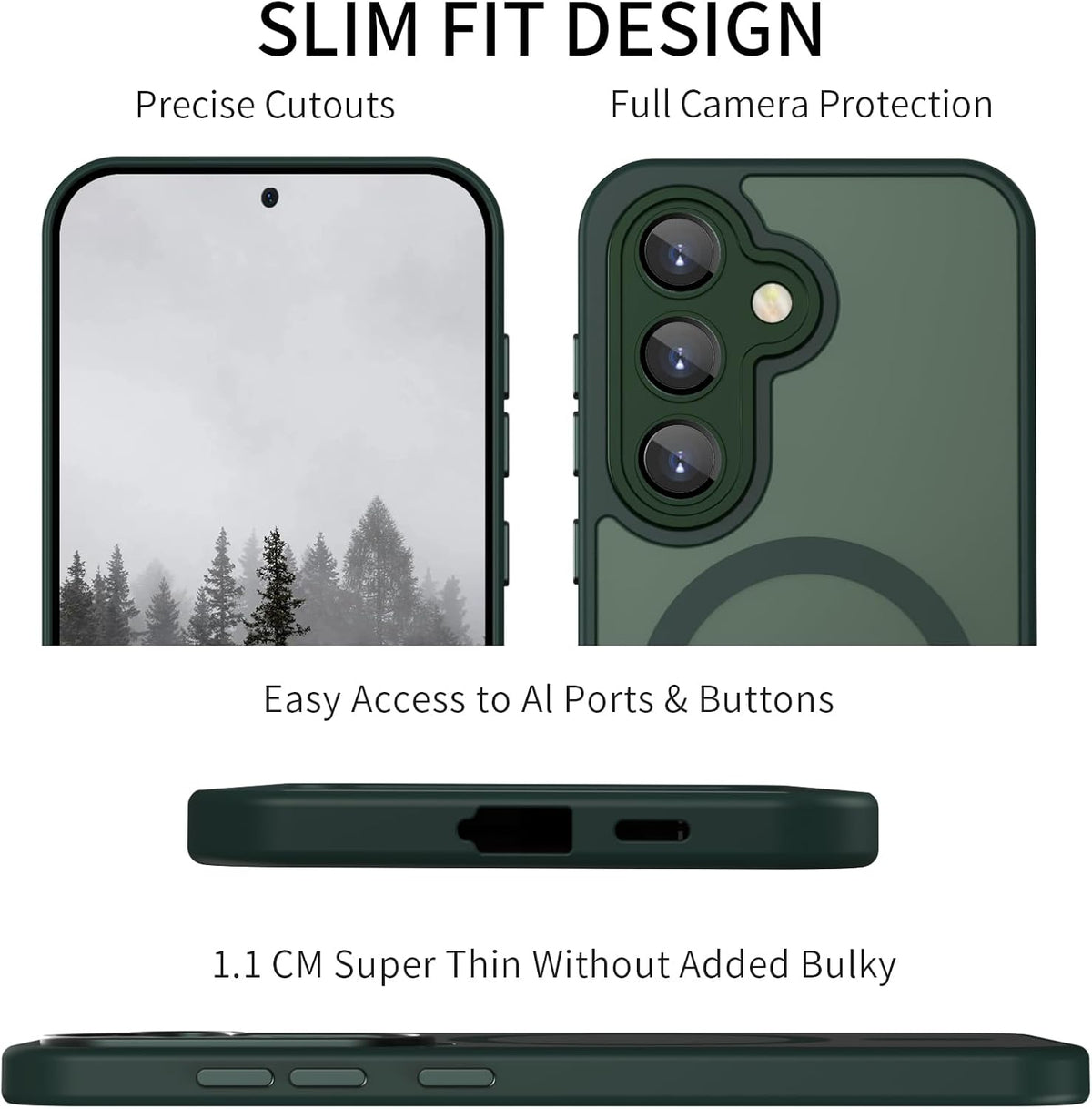 Samsung Galaxy S26 Plus Hoesje - Groen - Matte Armor MagSafe Back Cover