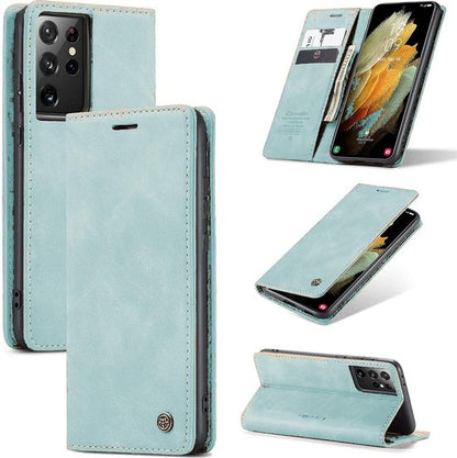 Samsung Galaxy S21 Ultra Case - Aqua Blue - Slim Wallet Case