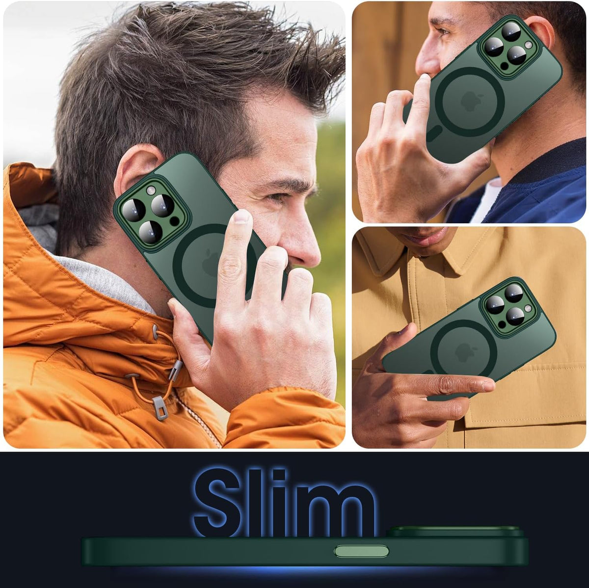 Apple iPhone 14 Pro Max Case - Green - Matte Armor MagSafe Back Cover