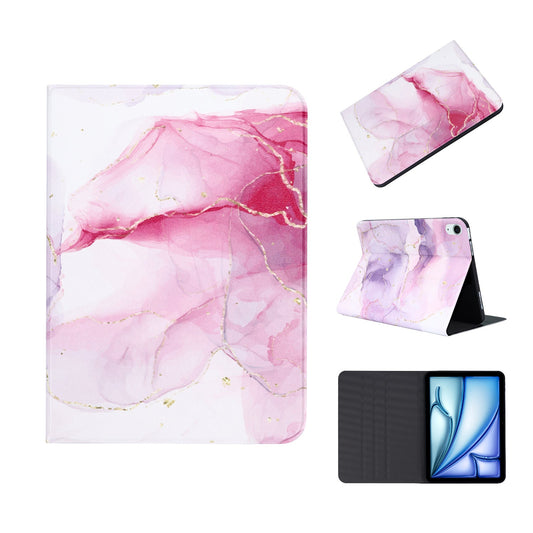 Apple iPad 2025 (11th Gen) Tablethoes - Marmer Roze - Smart Cover