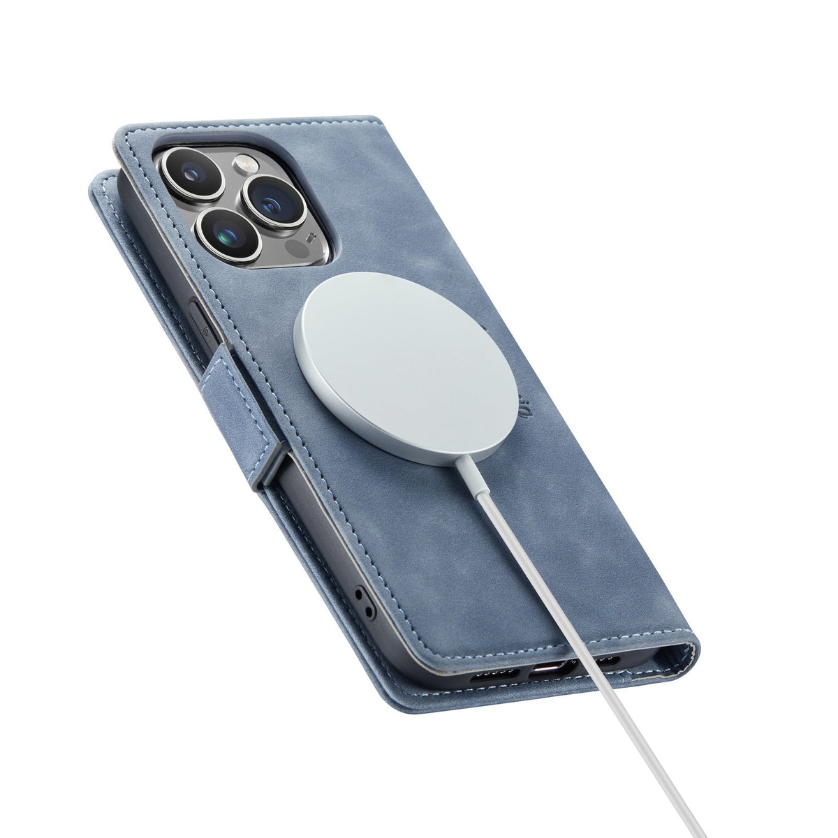 Apple iPhone 15 Pro Max Case - Shadow Gray - Wallet MagSafe Case