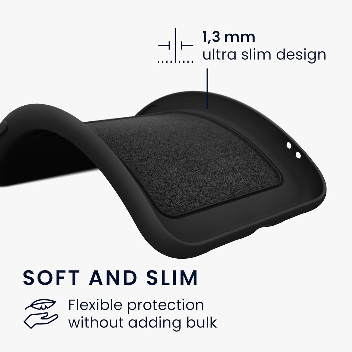Samsung Galaxy S25 Edge Case - Black - Silicone Back Cover with Card Holder