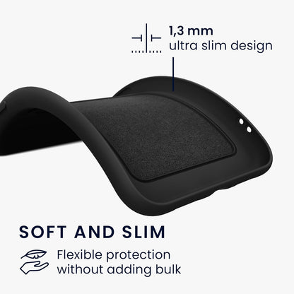 Samsung Galaxy S25 Edge Case - Black - Silicone Back Cover with Card Holder