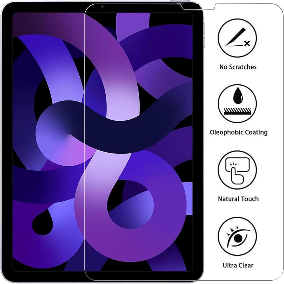 Apple iPad Air 5 10.9 (2022) / 4 10.9 (2020) Screenprotector - Full Cover - 2 Stuks