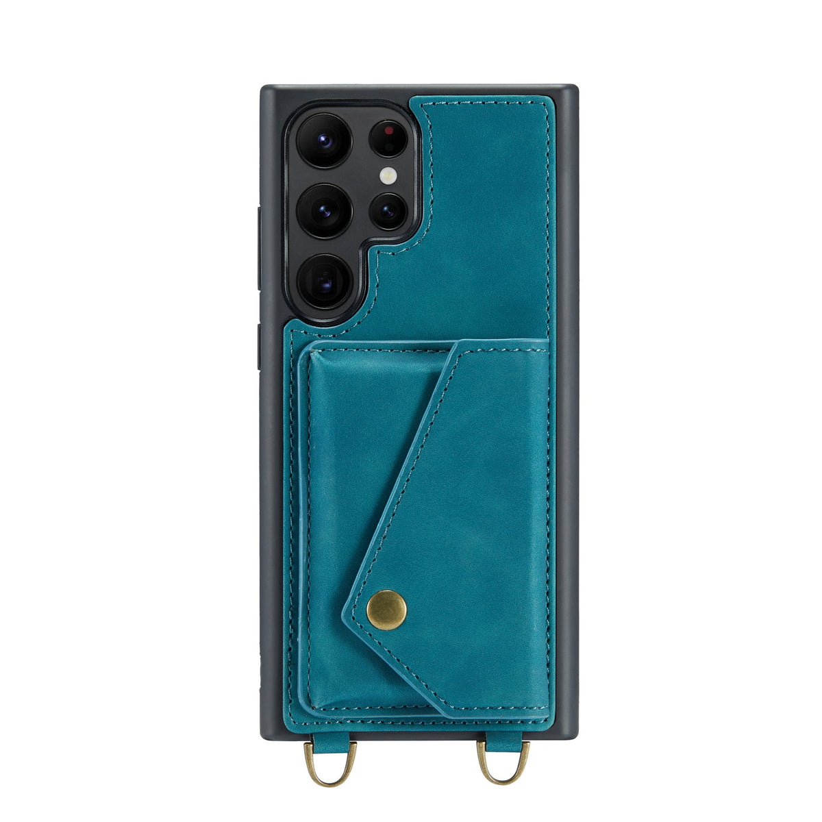 Samsung Galaxy S23 Ultra Case - Emerald Green - Luxury Back Cover with Phone Strap