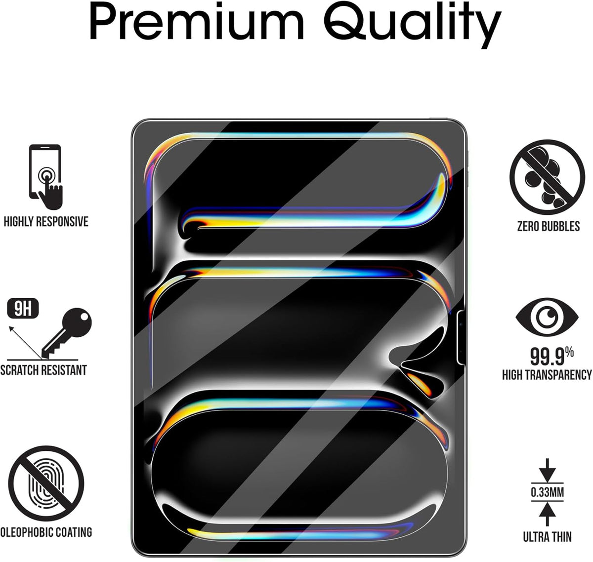 Apple iPad Pro 13 (2024) Screenprotector - Full Cover - 2 Stuks