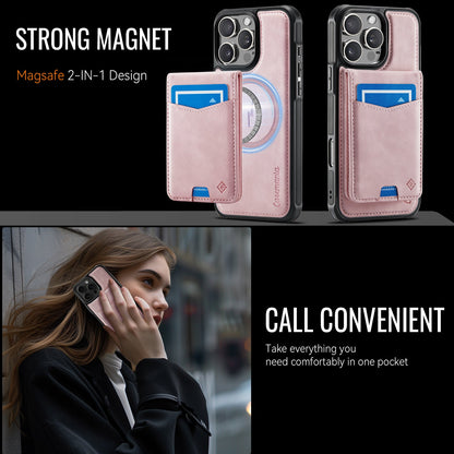 Apple iPhone 16 Pro Max Hoesje - Pale Pink - MagSafe Back Cover met Pasjeshouder