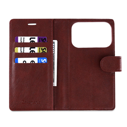 Apple iPhone 18 Pro Max Hoesje - Burgundy Red - 2 in 1 Lederlook MagSafe Bookcase