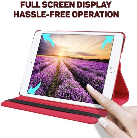 Apple iPad Air 4 10.9 (2020) Tablet Case - Red - Rotating Folio Case