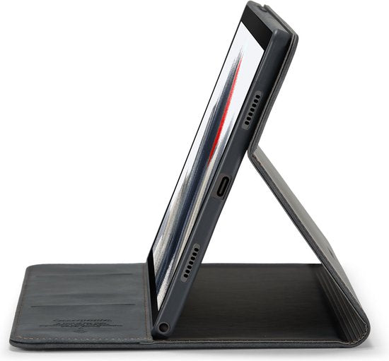 Samsung Galaxy Tab A8 2021 Tablet Case - Charcoal Gray - Luxury Folio Case with Card Holder