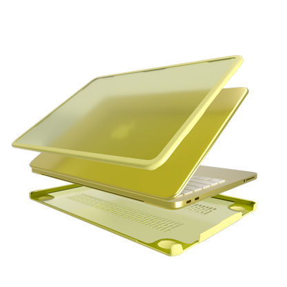 Apple MacBook Neo (13-inch) - Geel/Transparant - Schokbestendige Laptop Hardcase met Verstevigde Rand