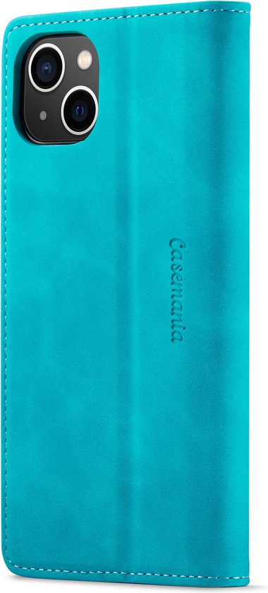 Apple iPhone 14 Plus Hoesje - Azure Blue - Dunne Bookcase