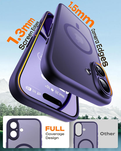 iPhone 17 Hoesje - Donker Blauw - Matte Armor MagSafe Back Cover
