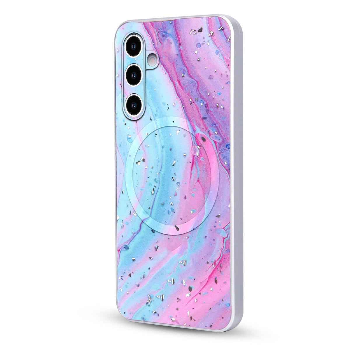 Samsung Galaxy S25 FE Hoesje - Unicorn - Marmer Glitter MagSafe Back Cover