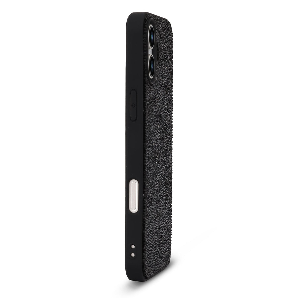 Apple iPhone 16 Hoesje - Zwart - Diamant Glitter Back Cover