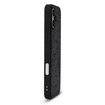 Apple iPhone 16 Hoesje - Zwart - Diamant Glitter Back Cover