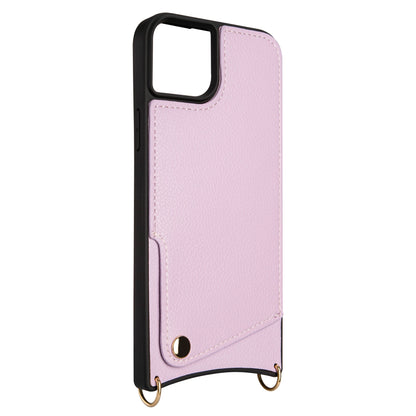Apple iPhone 15 Plus Case - Purple - Back Cover with Wrist Band and Phone Band