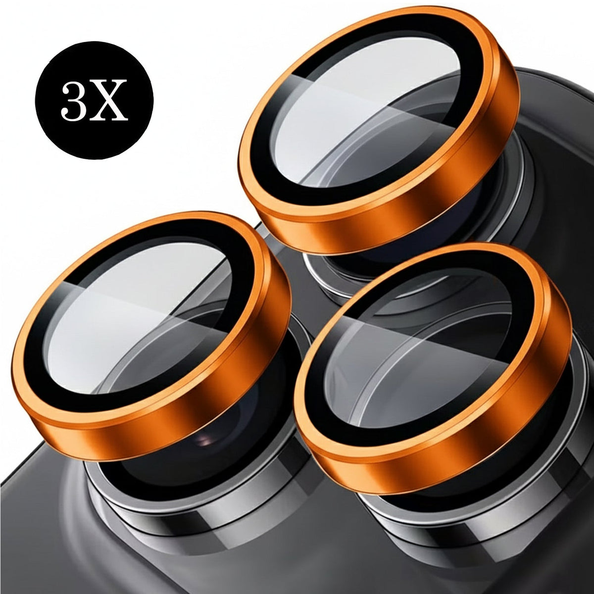 Apple iPhone 17 Pro Lens Protector - Orange - 3 Pieces