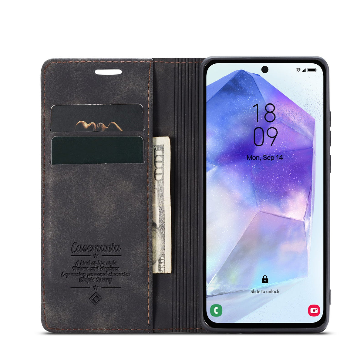 Samsung Galaxy S26 Plus Hoesje - Charcoal Gray - Dunne Bookcase