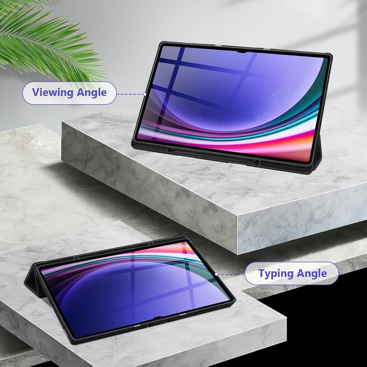 Étui pour tablette Samsung Galaxy Tab S10 Plus - Noir - Smart Cover