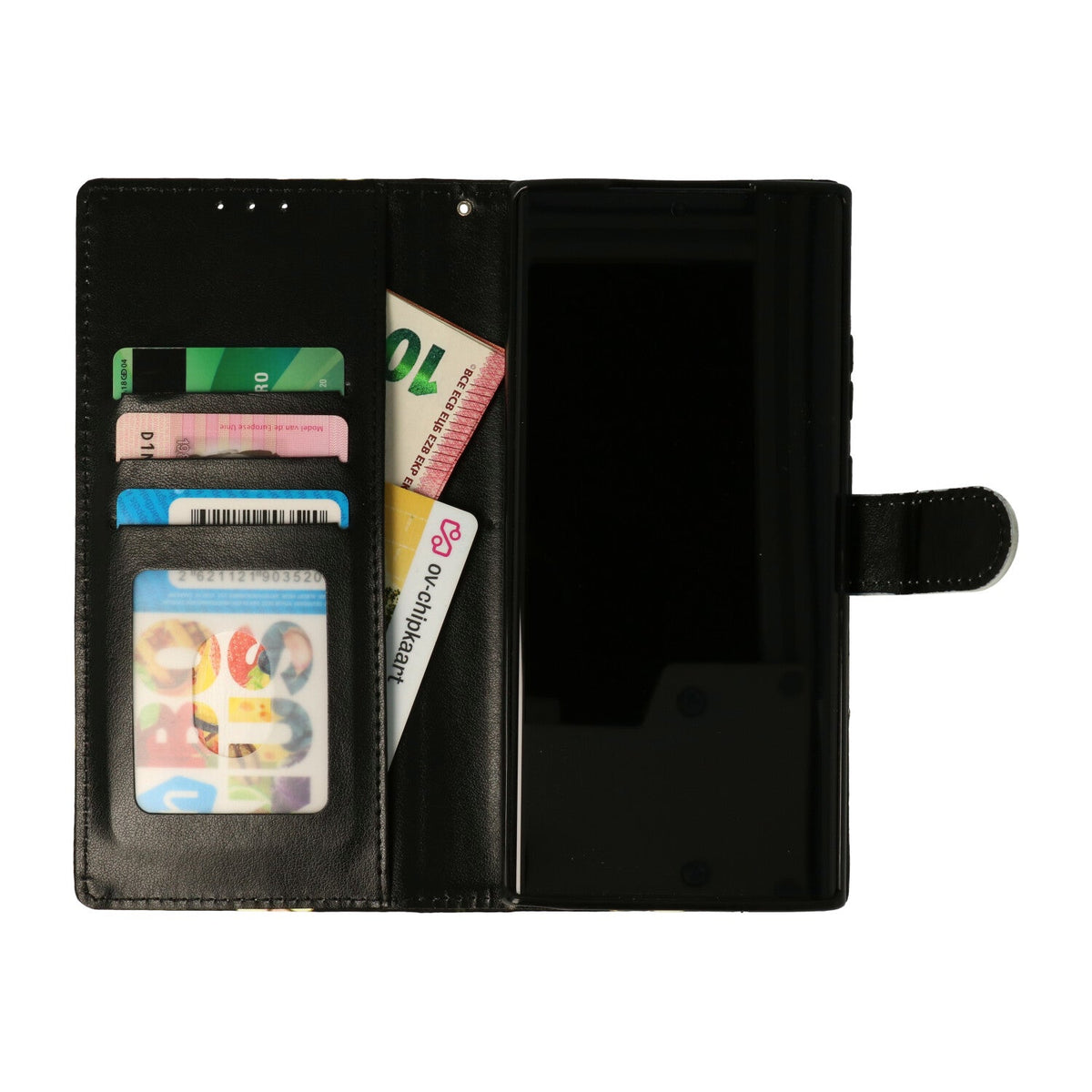Samsung Galaxy S22 Plus Hoesje - Goud - Print Bookcase
