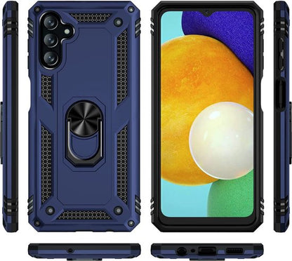 Samsung Galaxy M23 Hoesje - Blauw - Armor Kickstand Back Cover